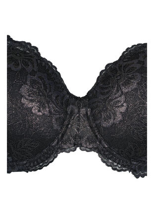 Zizzi Vattert blonde-BH med bøyle, Black, Packshot image number 2