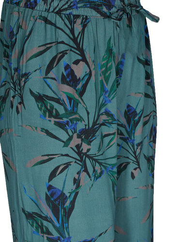 Løse bukser i viskose med mønster, Sea Pine Leaf, Packshot image number 2