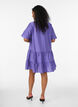 Teksturert A-line kjole, Lilla, Model image number 2