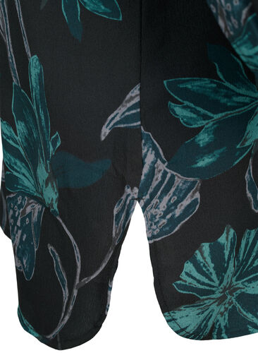 FLASH - Blomstret tunika med lange ermer, Black Scarab Flower, Packshot image number 3