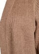 FLASH - Lang ribbestrikket cardigan med lommer, Brun, Packshot image number 2