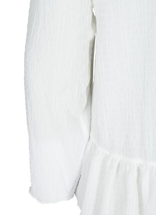 Bluse med volanger, Bright White, Packshot image number 3