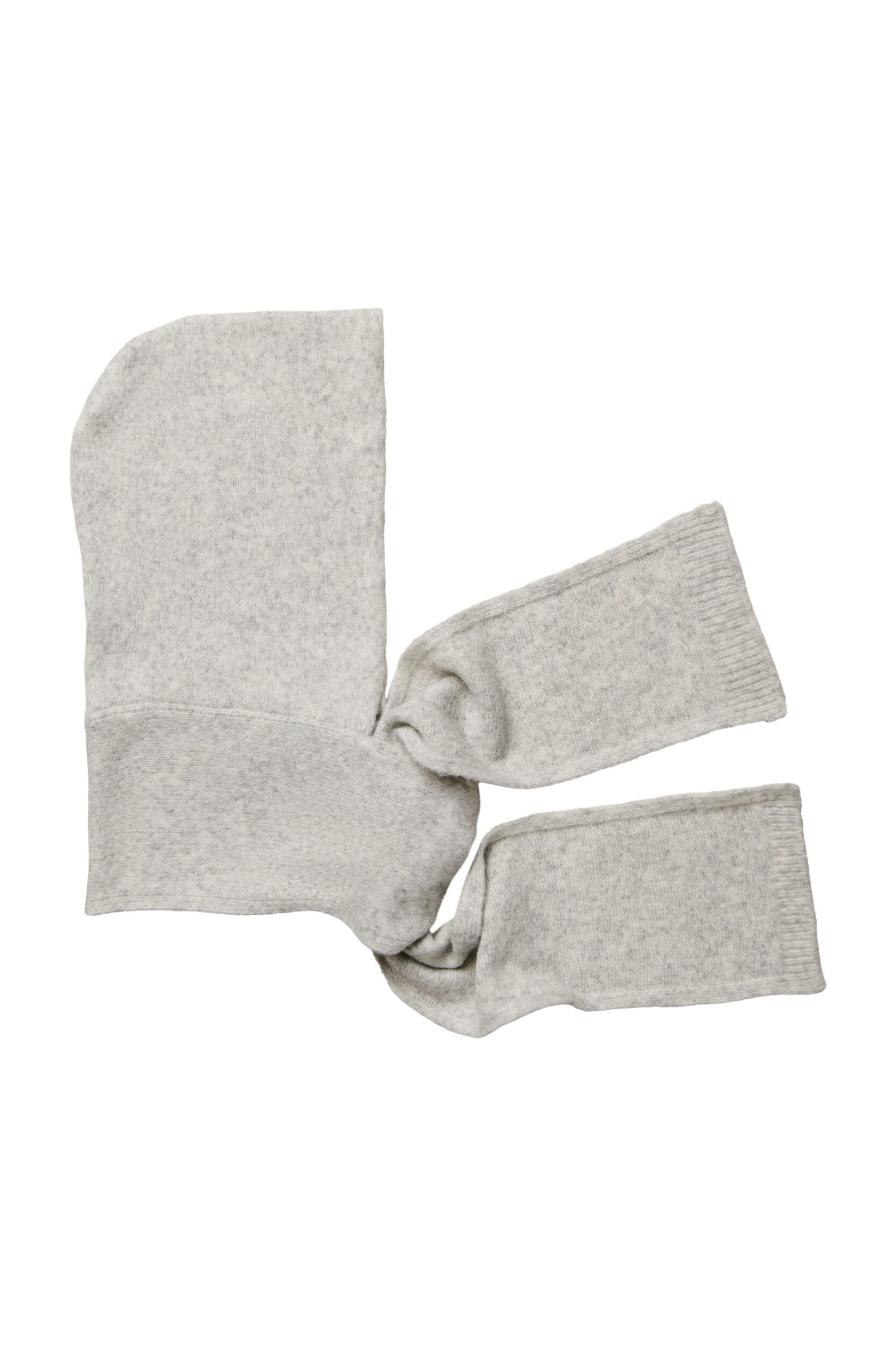 ZizziStrikket hette skjerf, Gr&aring;, Packshot image number 3