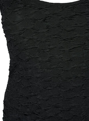 Ermeløs bodystocking med strukturert tekstur, Black, Packshot image number 2
