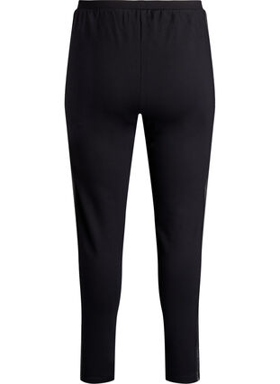 Zizzi Leggings med glitterstripe og splitter, Svart, Packshot image number 1