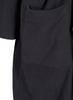 Zizzi Morgenkåpe med glidelås og hette, Grå, Packshot image number 3