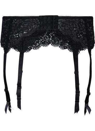 Hofteholder med blonder, Black, Packshot image number 1