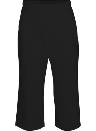 Løse bukser med 7/8 lengde, Black, Packshot image number 0