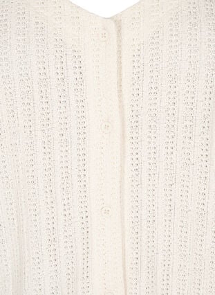 Zizzi Jersey cardigan med korte ermer, Vanilje, Packshot image number 2