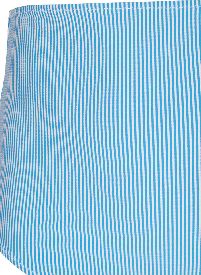 Stripete bikinitruse med ekstra høy midje, Blå, Packshot image number 2