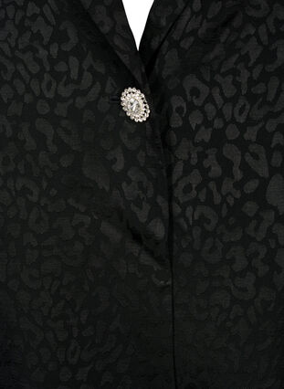 Jacquard-blazer i viskose, ton-i-ton, Black, Packshot image number 2