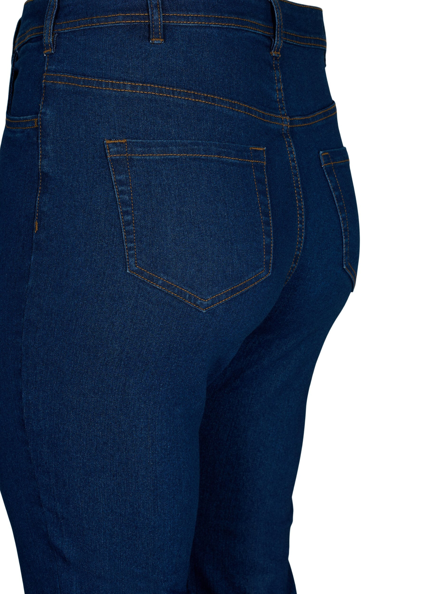 ZizziH&oslash;ytlivs jeans med bootcut, Bl&aring;, Packshot image number 3
