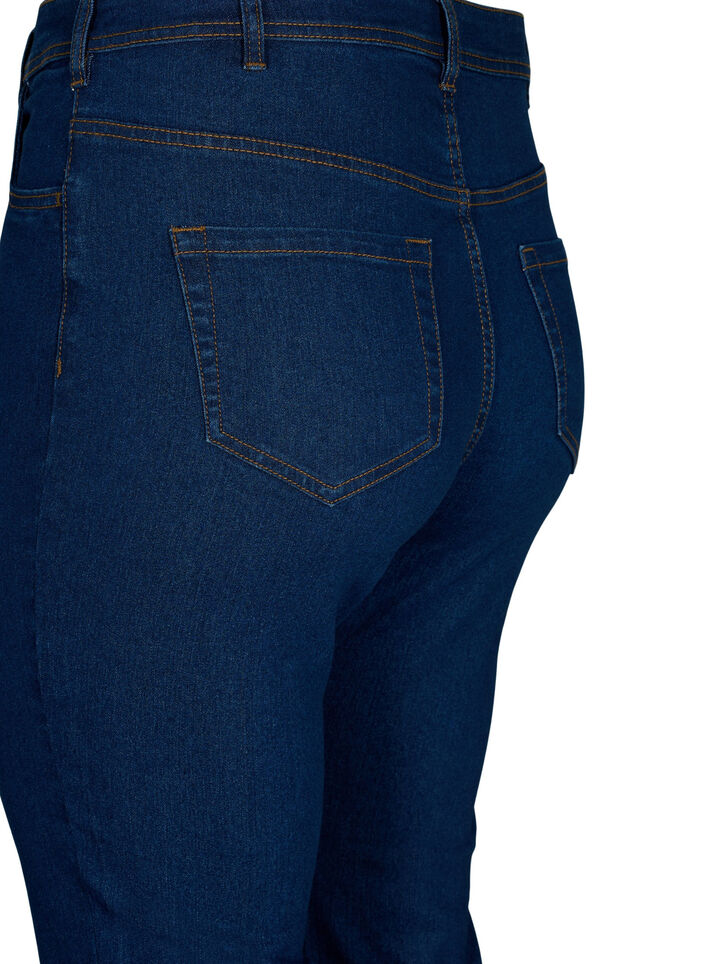H&oslash;ytlivs jeans med bootcut, Bl&aring;, Packshot image number 3