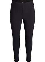 Leggings med knapper på bunnen, Black