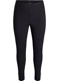 Leggings med knapper på bunnen, Svart Leggings med knapper på bunnen
