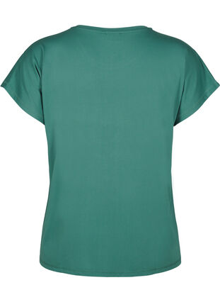 Zizzi Ensfarget trenings-T-skjorte, Grønn, Packshot image number 1