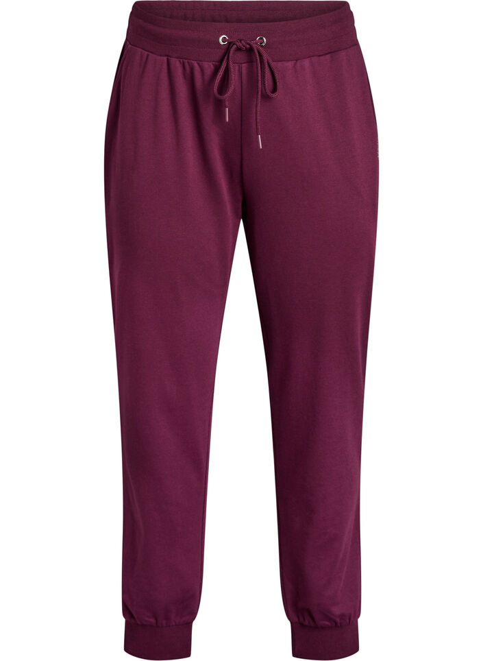 L&oslash;se joggebukser med lommer, R&oslash;d, Packshot image number 0