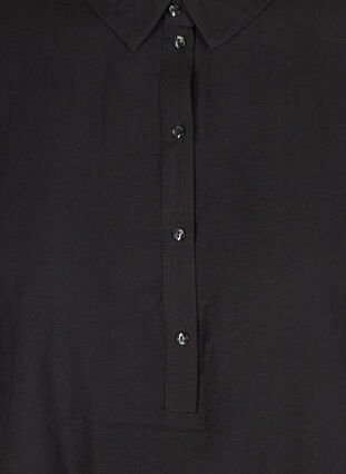 Tunika med knapper og krage, Black, Packshot image number 2