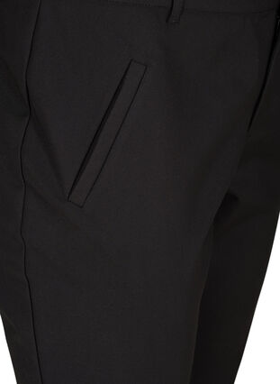 Klassiske bukser med høyt liv og ankellengde, Black, Packshot image number 2