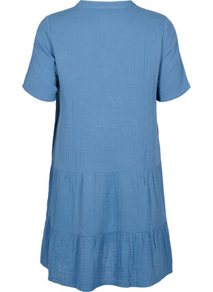 Kortermet kjole i 100 % bomull, Moonlight Blue, Packshot image number 1