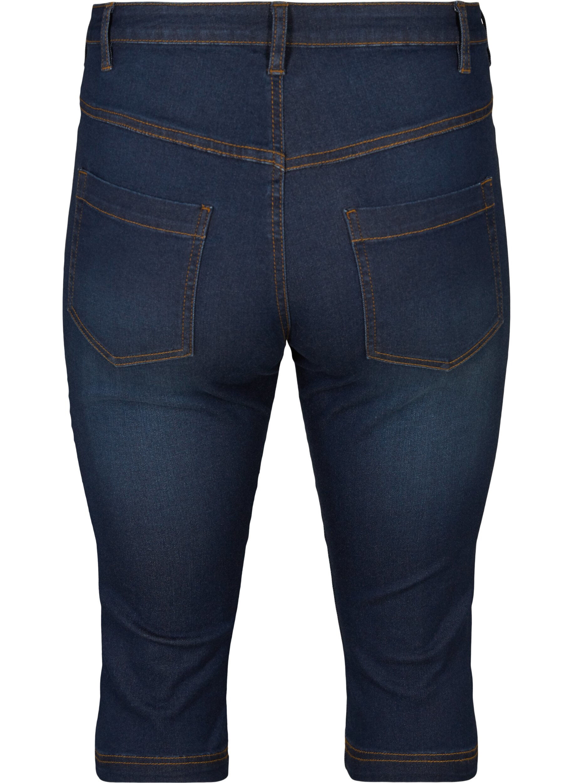 Zizzi Slim fit Emily caprijeans, Bl&aring;, Packshot image number 1