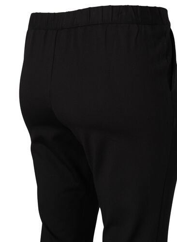 Bukser med bootcut og glidelås foran, Black, Packshot image number 3