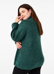 FLASH - strikket genser med høy hals og glidelås, Grønn, Model image number 2