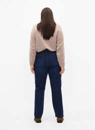 Megan jeans med ekstra høy midje og normal passform, Dark blue, Model