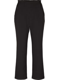 Ensfargede bukser med straight fit