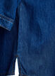 Denimbluse med brystlomme og albuelange ermer, Bl&aring;, Packshot image number 3