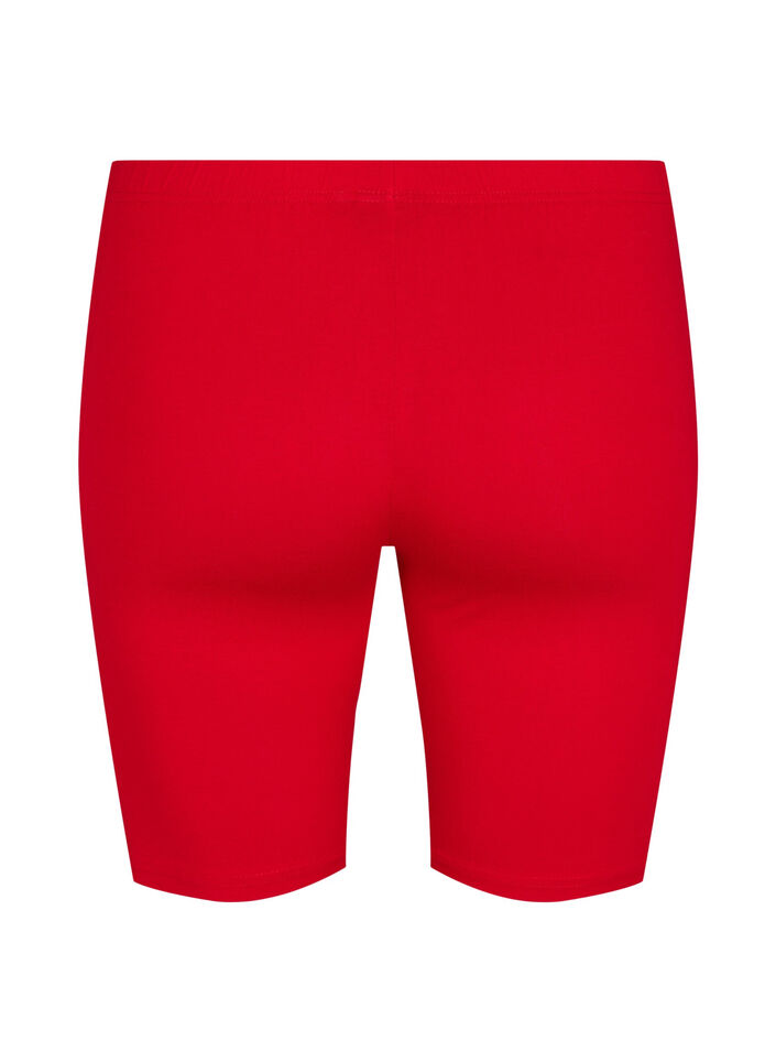 Ensfargede standard sykkelshorts, R&oslash;d, Packshot image number 1