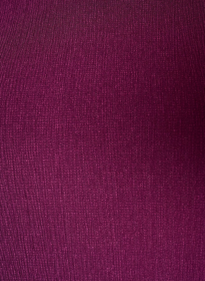 Jerseybluse med asymmetrisk blondedetalj, Lilla, Packshot image number 2