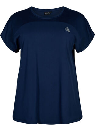 Trenings T-skjorte med rund hals, Black Iris ASS, Packshot image number 0