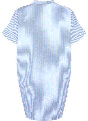 Stripete skjorte med brystlommer, Light Blue Stripe , Packshot image number 1