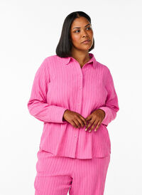 FLASH - Skjorte med tekstur, Rosa FLASH - Skjorte med tekstur, Rosa, Model