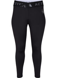 Cropped treningstights med tekst