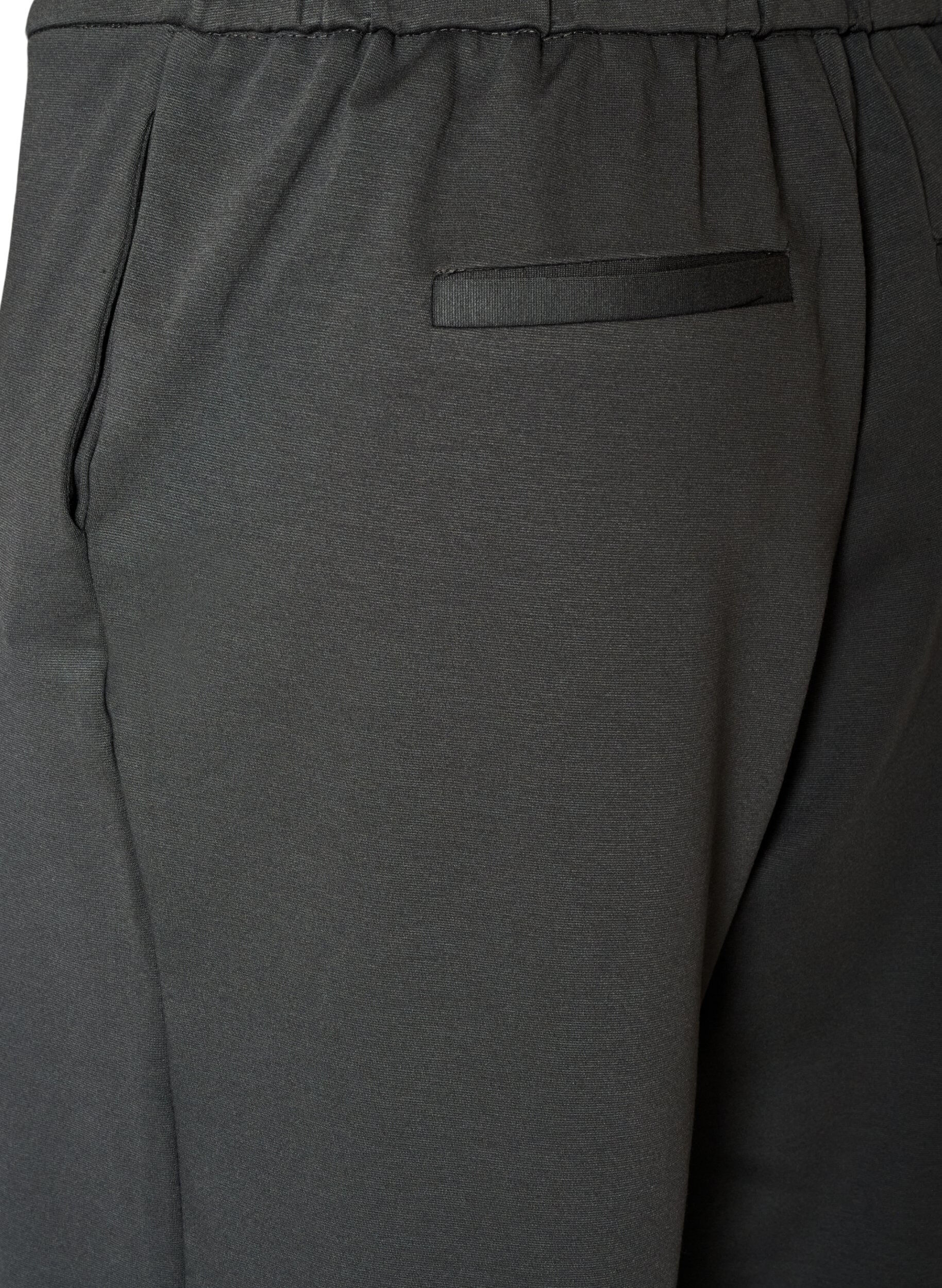 ZizziLoose fit jerseybukser med h&oslash;y midje, Gr&aring;, Packshot image number 3