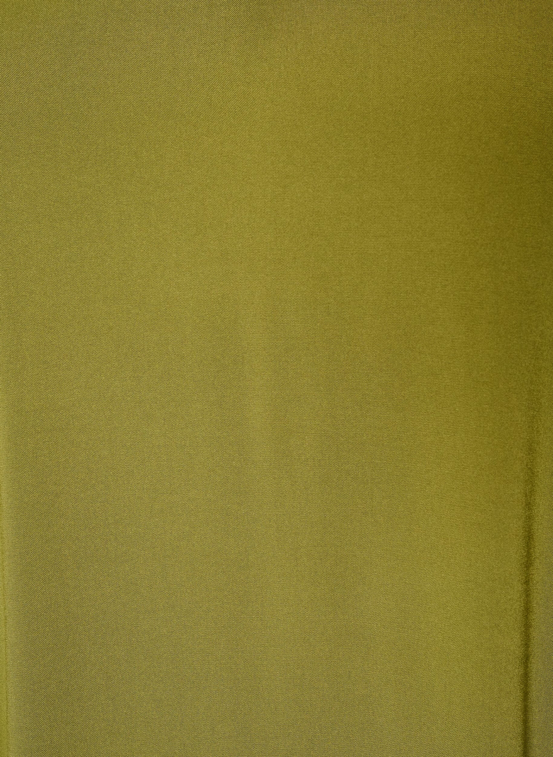 ZizziViskosebluse med V-hals og lange ermer, Gr&oslash;nn, Packshot image number 2