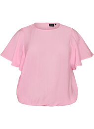 Bluse med ballongform og flaggermus ermer, Rosa