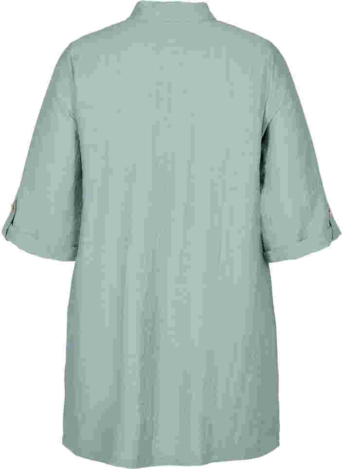 Lang skjorte med 3/4-ermer, Thyme, Packshot image number 1