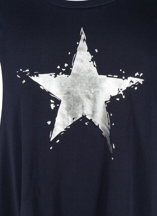 T-skjorte i bomull med A-form, Night Sky STAR, Packshot image number 2