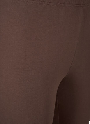 Zizzi Fôret tights i bomull, Brun, Packshot image number 2