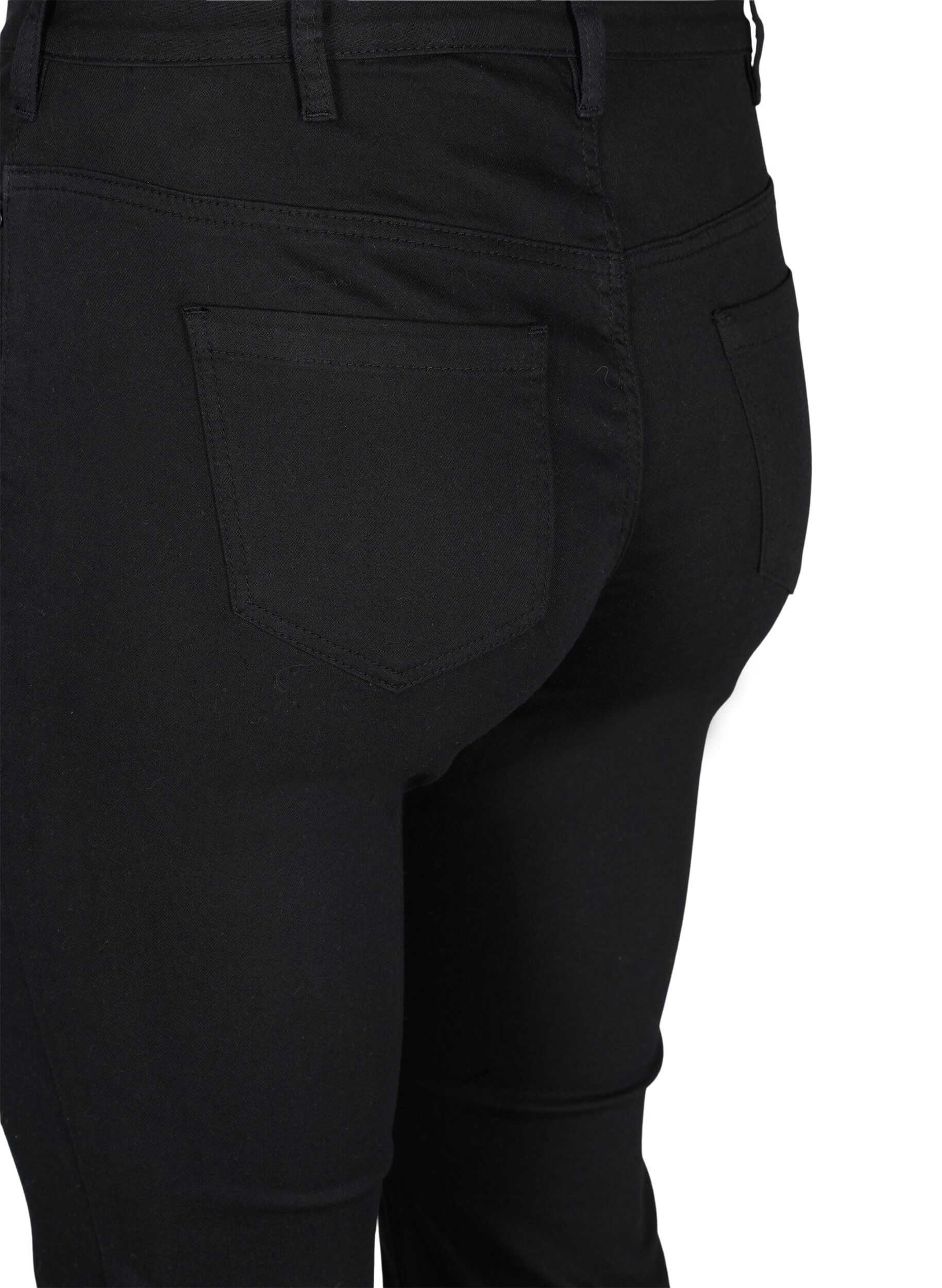 Zizzi Ellen bootcut jeans med h&oslash;yt liv, Black, Packshot image number 3