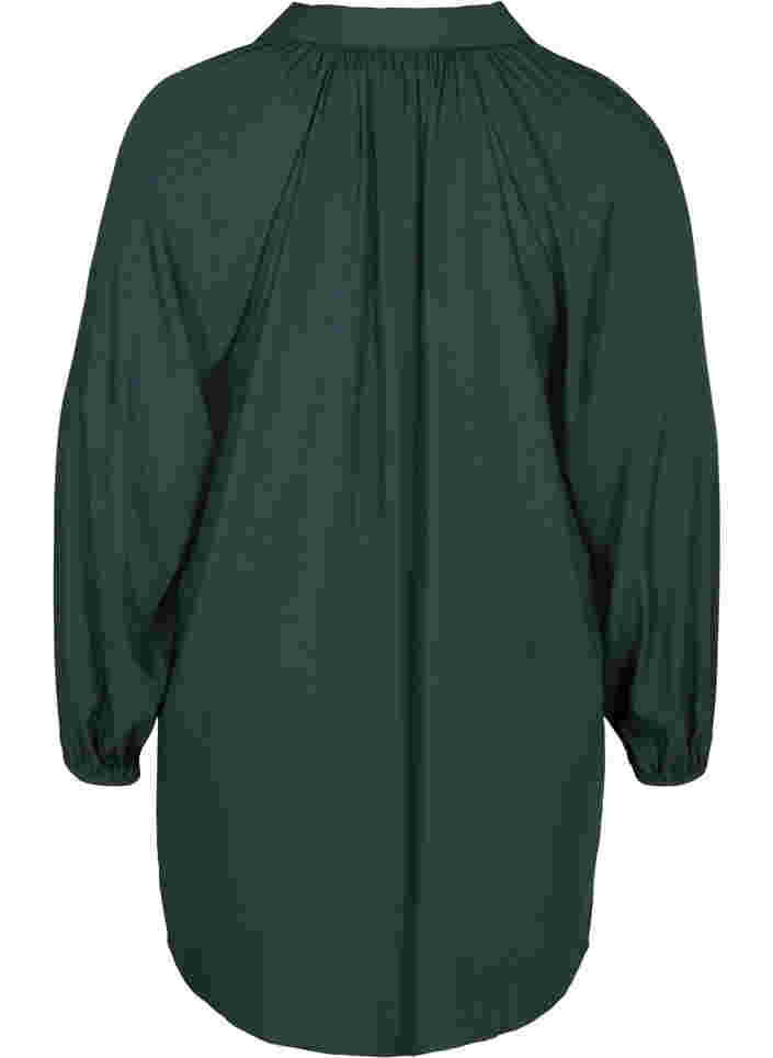 Langermet tunika med v-hals, Darkest Spruce, Packshot image number 1