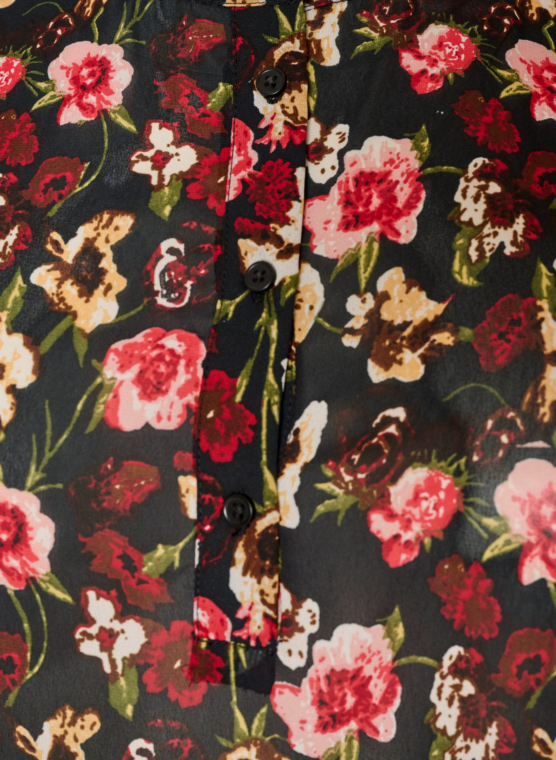 ZizziBluse med heldekkende trykk og kort knappestolpe, Rosa, Packshot image number 2