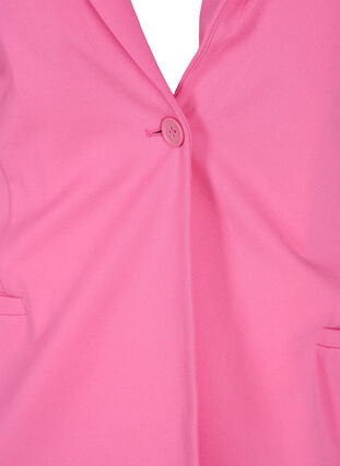 Enkel blazer med knapp og pyntelommer, Azalea Pink, Packshot image number 2