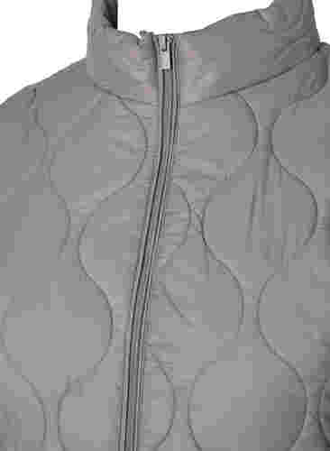 Quiltet jakke med glidelås og lommer, Moon Rock, Packshot image number 2
