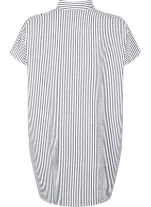 Lang stripete bomullsskjorte, Black, Packshot image number 1