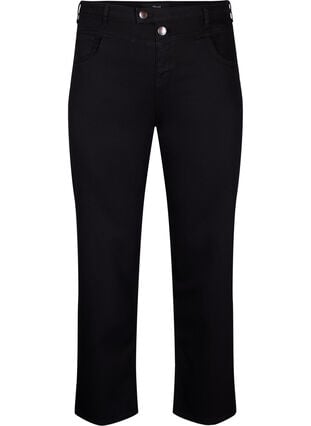 Zizzi Regular fit Gemma jeans med høyt liv, Black, Packshot image number 0