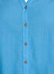 Bluse i bomull med V-hals, Bl&aring;, Packshot image number 2